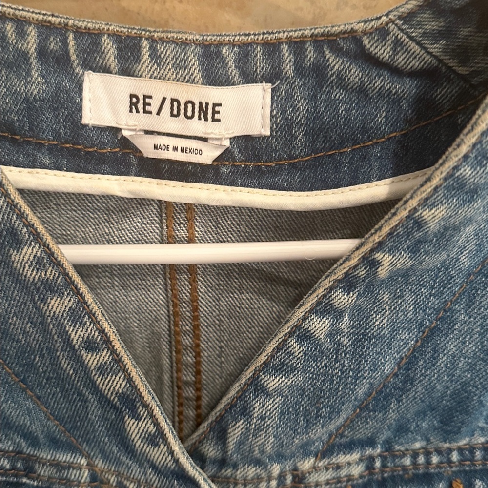 Re/Done Light Blue Washed Denim Vest - Picture 4 of 8